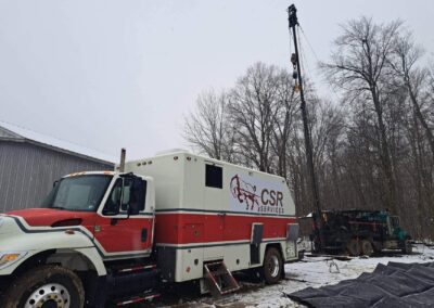 CSR Large International Wireline Truck at a cold winter site